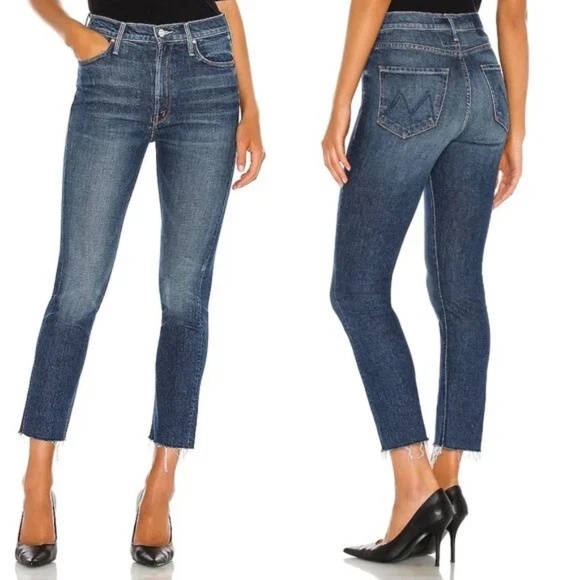 Mother Superior The Dazzler Ankle Fray Jeans in Painfully Obvious Size 29 - Picture 1 of 12